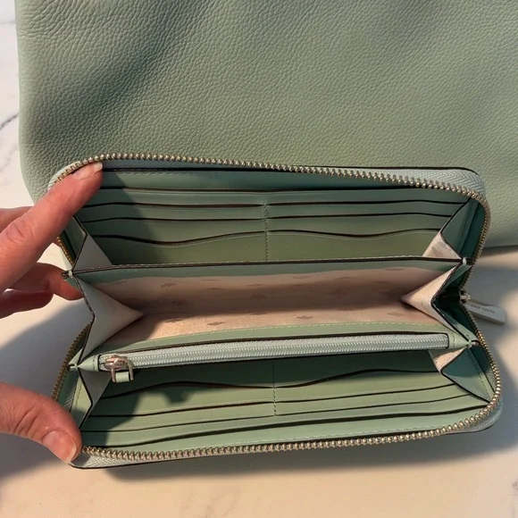 🍀Kate Spade Halle Chain-Handle Shoulder Bag in Seawater AND Matching Wallet!!